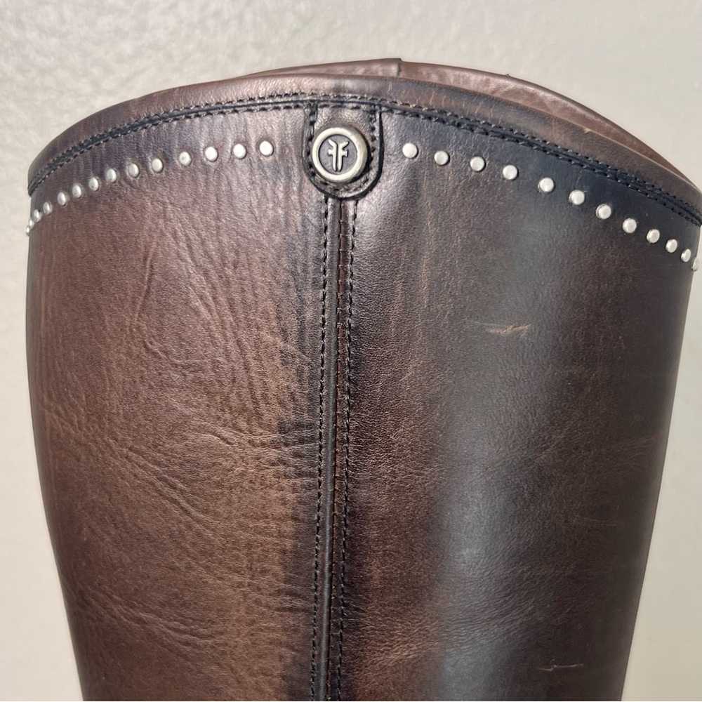 Brown Leather Knee-High Boots - Picture 6 of 12